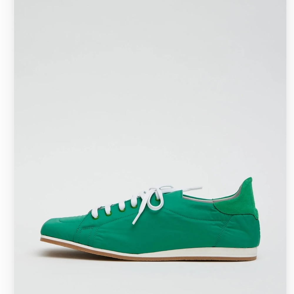 Tibi seth green nylon sneaker euc